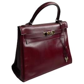 Hermès-Kelly 28 Retourné-Dark red