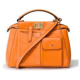 FENDI Peekaboo Leather Bag Orange - 102289 Orange