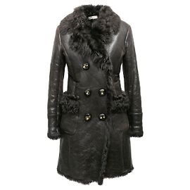 Manteaux PRADA T.IT 42 Cuir Noir
