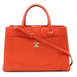 Sac 2WAY en cuir caviar Neo Executive de Chanel Orange