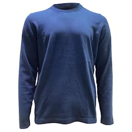 Stone Island-Sweatshirt en laine bleu marine avec boutons Stone Island-Bleu,Bleu Marine