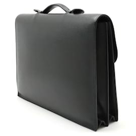 Hermès-Hermes Leather Sac a Depeche 38 Briefcase-Black