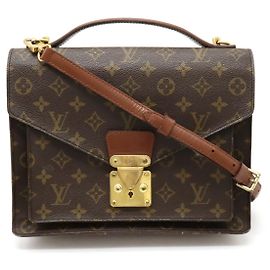 Bolsa Louis Vuitton Monogram Monceau 28 Marrom