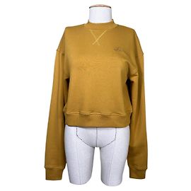 Sudadera corta Sportmax amarilla de algodón Otro Amarillo