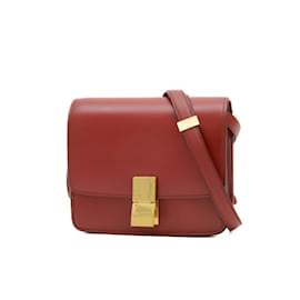 Céline-Celine Classic Box Shoulder Bag-Red
