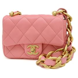 Chanel-Chanel Matelasse Chain Shoulder Bag-Pink