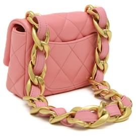 Chanel-Chanel Matelasse Chain Shoulder Bag-Pink