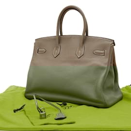 Hermès-Hermes Birkin 35 Handbag in Etoupe Gray-Taupe
