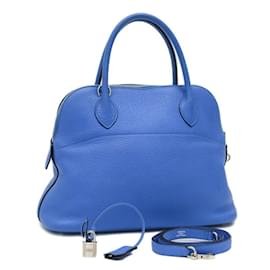 Hermès-Hermes Bolide 31 Handbag in Blue Hydra-Blue