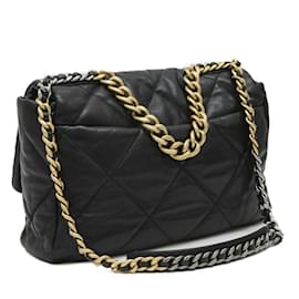 Chanel-Chanel 19 Maxi Chain Shoulder Bag-Black