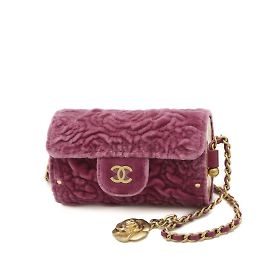 Bolsa de ombro Chanel Camellia Roxo