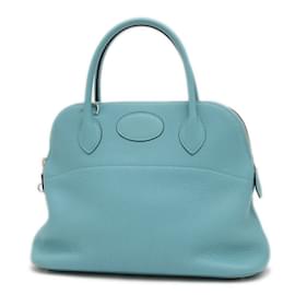 Hermès-Hermes Bolide 31 Handbag in Blue Atoll-Blue