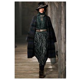 Chanel 8K$ Runway Cashmere Coat 38 FR Blue