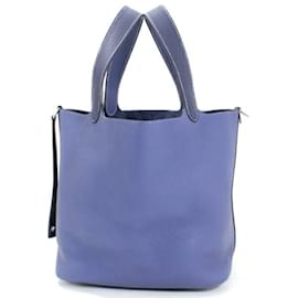 Hermès-Sac à main Hermes Picotin Lock Kazak MM-Bleu