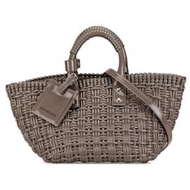 Balenciaga-Balenciaga Bistro Basket XS Handbag Gray-Grey