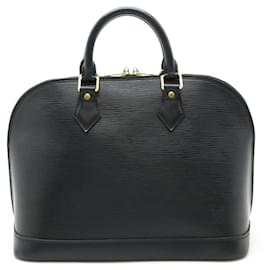 Louis Vuitton-Louis Vuitton Epi Alma Leather Handbag Black-Black