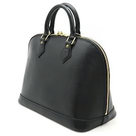 Louis Vuitton-Louis Vuitton Epi Alma Leather Handbag Black-Black