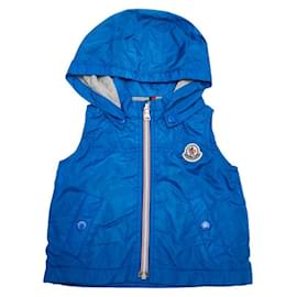 Moncler-Moncler Kids Down Vest Nylon Vest-Blue