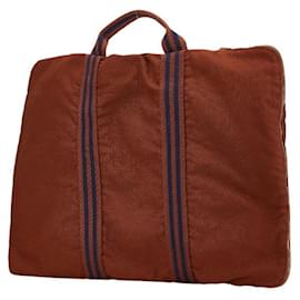 Hermès-Hermes Herbag Canvas Document Case-Brown