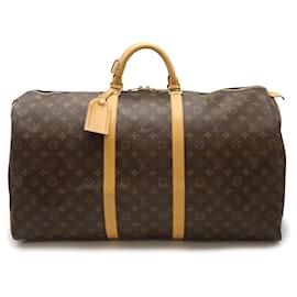 Louis Vuitton-Louis Vuitton Monogram Keepall 60 Boston Bag M41422-Brown