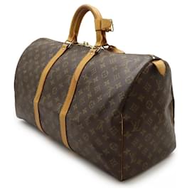 Louis Vuitton-Louis Vuitton Monogram Keepall 50 Travel Bag M41426-Brown