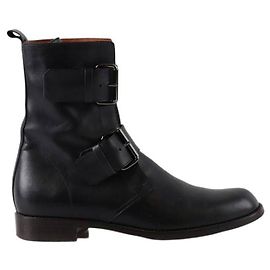 Michel Vivien Botas de couro com fivelas Preto