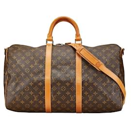 Louis Vuitton-Louis Vuitton Monogram Keepall Bandouliere 50 Bag-Brown