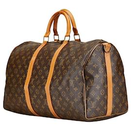 Louis Vuitton-Louis Vuitton Monogram Keepall Bandouliere 50 Bag-Brown