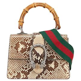 Bolsa Gucci Dionysus Mini Python Bege