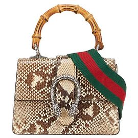 Sac à main Gucci Dionysus Mini Python Beige