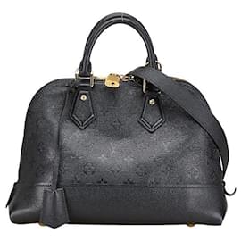 Louis Vuitton-Louis Vuitton Neo Alma PM Leather Handbag-Black