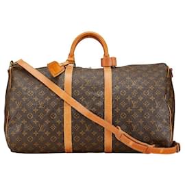 Louis Vuitton-Louis Vuitton Monogram Keepall Bandouliere 55 Bag-Brown