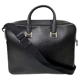 Alfred Dunhill Dunhill Étui à Documents en Cuir Noir
