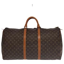 Louis Vuitton-LOUIS VUITTON Monogram Keepall 60 Boston Bag M41422 LV Auth 100634-Monogram