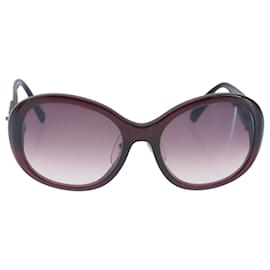 Chanel-Lunettes de soleil CHANEL en plastique marron CC Auth bs20396-Marron