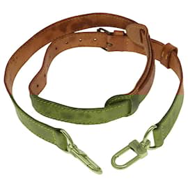 Louis Vuitton-LOUIS VUITTON Adjustable Shoulder Strap Leather 36.2""-43.3"" Beige Auth 101366-Beige