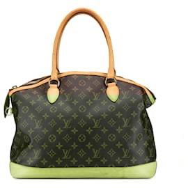 Louis Vuitton-Brown Louis Vuitton Monogram Lockit Horizontal Handbag-Brown