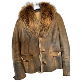 Autre Marque-Lambskin jacket. French manufacturing-Brown