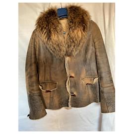 Autre Marque-Lambskin jacket. French manufacturing-Brown