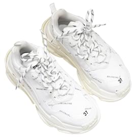 Balenciaga-BALENCIAGA Trainers T.EU 37 Leather-White