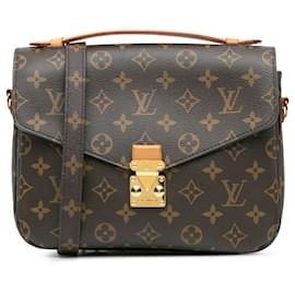 Louis Vuitton-Brown Louis Vuitton Monogram Pochette Metis Satchel-Brown