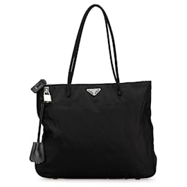 Prada-Black Prada Tessuto Tote-Black