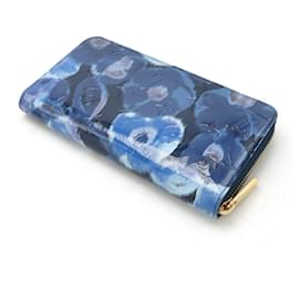 Louis Vuitton-Louis Vuitton Vernis Ikat Flower Zippy Wallet-Blue