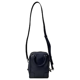 Loewe- Loewe Amazona 15 Vertical Top Handle Bag in Navy Blue Leather-Blue,Navy blue