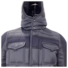 Moncler- Moncler Jacob Hooded Down Jacket in Navy Blue Polyamide-Blue,Navy blue