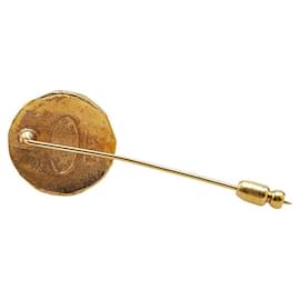 Chanel-Broche en pin motif lion Chanel or-Doré,Métallisé