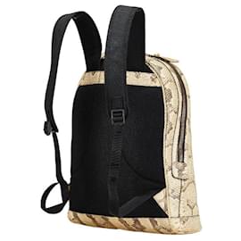 Gucci-Mochila de couro estampado de python Gucci 442892-Marrom,Bege