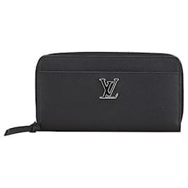 Louis Vuitton-Louis Vuitton Zippy Lockme Leather Wallet M62622-Black