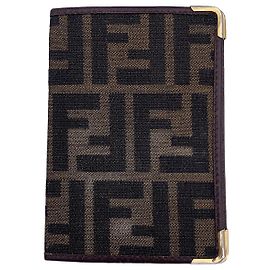 Fendi Vintage Zucca Monogram Canvas Document Holder Brown