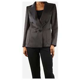Dries Van Noten Blazer duplo abotoado com ombreiras acolchoadas cinza - tamanho UK 8 Cinza
